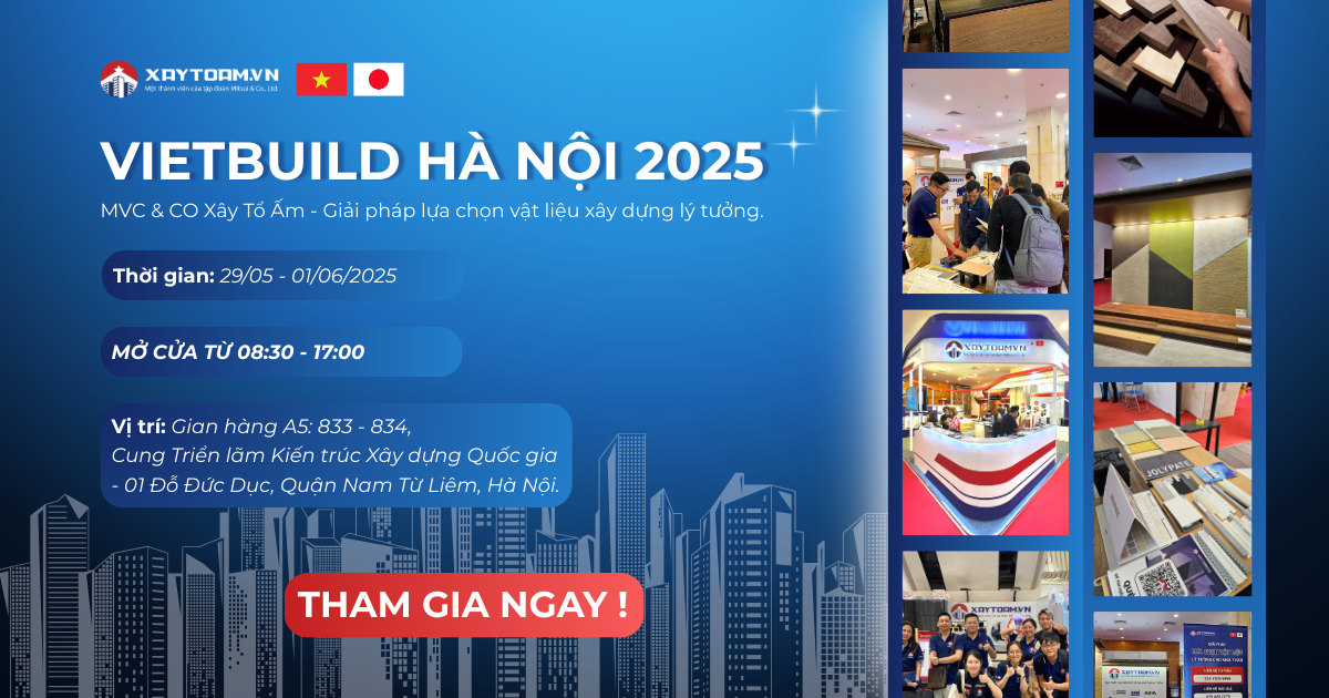MVC & CO TRỞ LẠI TRIỂN LÃM QUỐC TẾ VIETBUILD THÁNG 5.2025 VỚI NHỮNG VẬT LIỆU XÂY DỰNG BỀN VỮNG