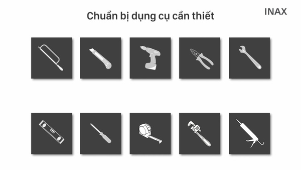Chuẩn bị đầy đủ dụng cụ, vật tư cần thiết cho quá trình lắp đặt 