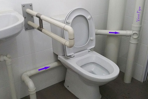 Vấn đề với hệ thống thoát khí khiến  nước trong bồn cầu bị hút sạch khi xả