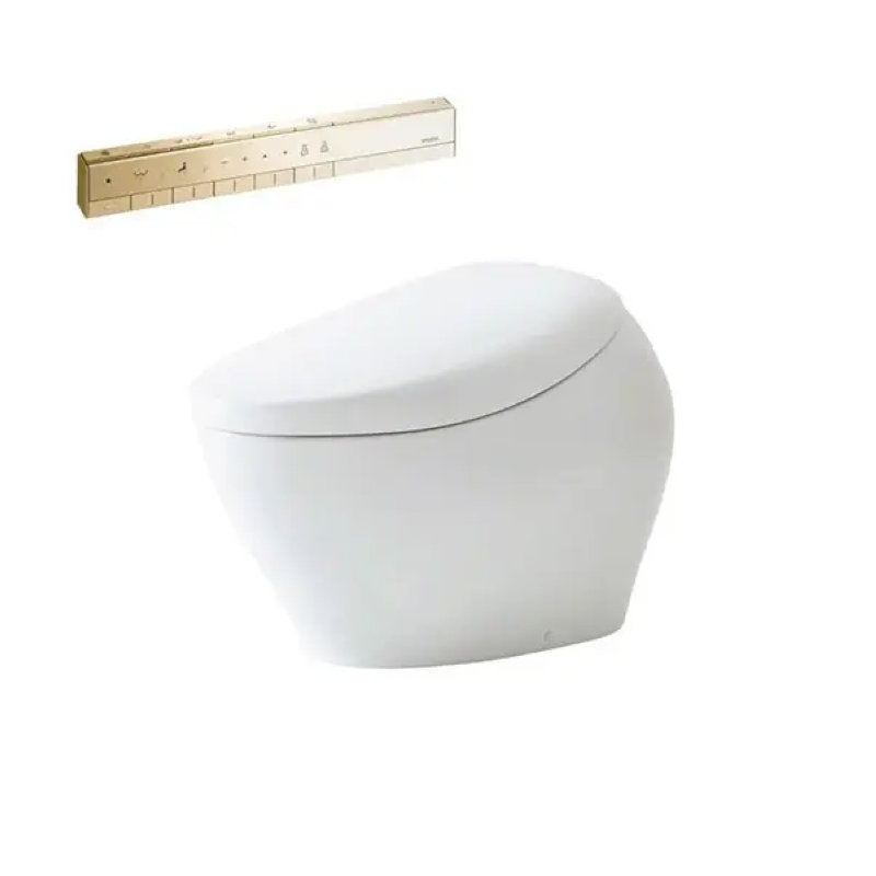 Bồn cầu thông minh Toto Neorest NX màu trắng, thiết kế hiện đại, sang trọng. Điều khiển từ xa bằng bảng điều khiển cảm ứng.
