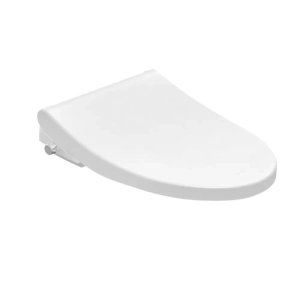 Nắp bồn cầu Toto Washlet bệ ngồi điện tử màu trắng với thiết kế thon gọn hiện đại.