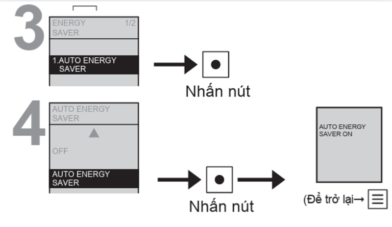 Chọn [AUTO ENERGY SAVER]