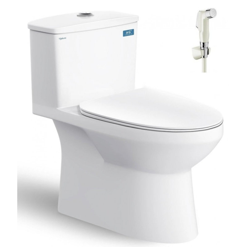 Bồn Cầu 1 Khối VIGLACERA V38_VG826 thiết kế nguyên khối tinh tế màu trắng