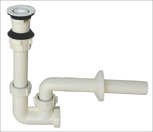 Điều chỉnh lại vị trí xi phông tránh để bị lệch khỏi ống 