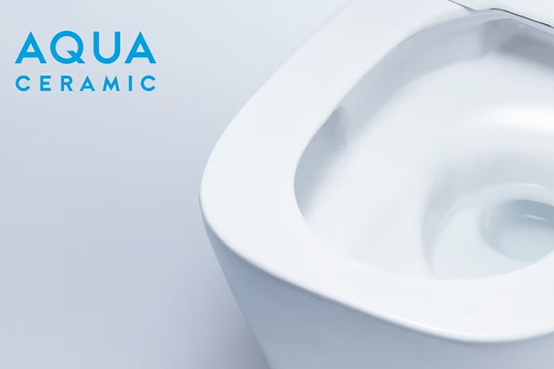 Công nghệ Aqua Ceramic giúp tăng độ bền của men sứ, kéo dài độ trắng sáng lên tới 100 năm
