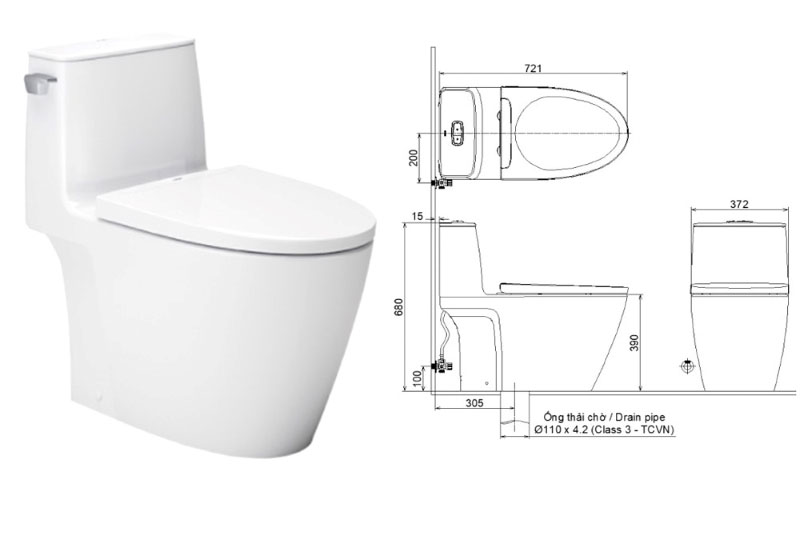Cần đối chiếu chi tiết bản vẽ bồn cầu và diện tích không gian thực tế để chọn được kích thước phù hợp nhất
