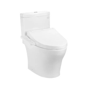 Bồn cầu TOTO nắp điện tử Washlet màu trắng có nắp rửa điện tử có men sứ chống bám bẩn
