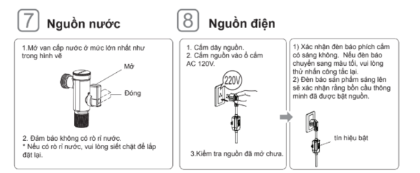 Cách kết nối nguồn điện và nguồn nước cho bồn cầu 